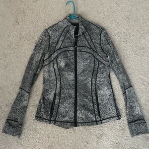 Lululemon Black and White/Grey Athletic Zip Up Jacket